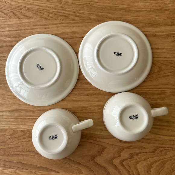 Diner-Style Coffee Cup and Saucer (Two 2-Piece Sets) - Picture 3 of 4